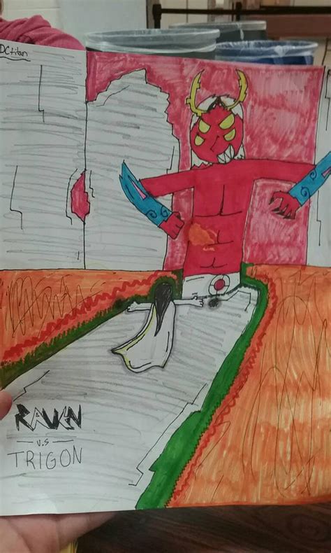 Raven vs Trigon by DCtitan on DeviantArt