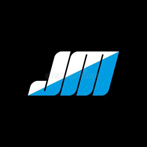 JM Letter Logo Design on Black Background. JM Creative Initials Letter Logo Concept. Jm Icon ...