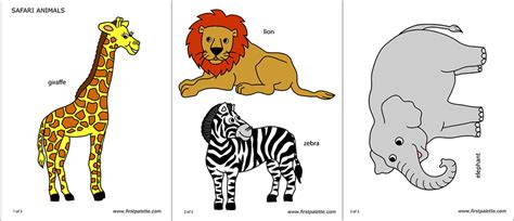 Safari or African Savanna Animals | Free Printable Templates & Coloring ...