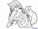 Wolf Girl Coloring Pages At GetDrawings  Free Download sketch template