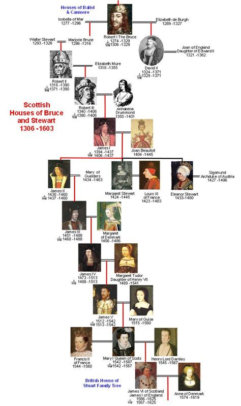 Scottish Houses of Bruce & Stewart Family Tree | Scotland history ...