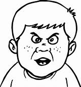 Angry Talking Boy Face Coloring Page  Wecoloringpagecom sketch template