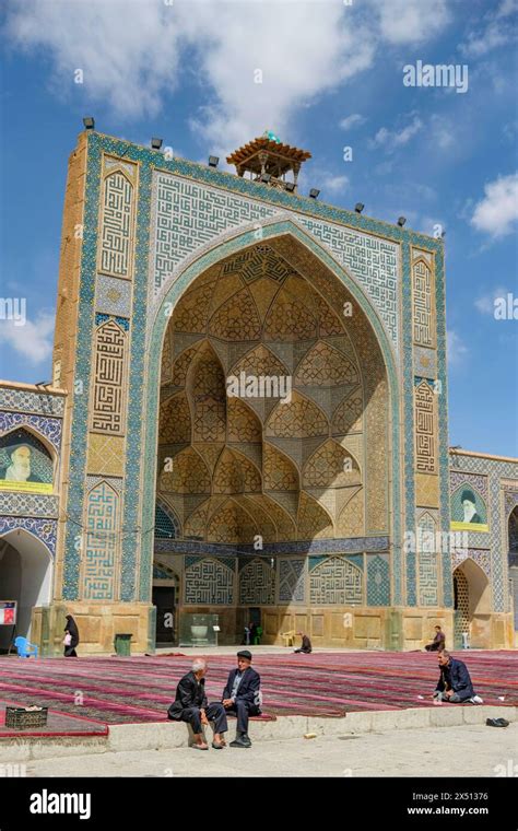 Isfahan, Iran - April 1, 2024: People visiting the Jameh Mosque also ...