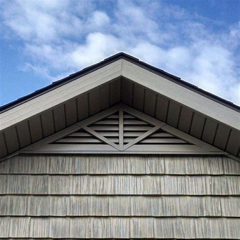 Triangle gable vent with Deco 3 spoke | Best exterior house paint, Lake houses exterior, Gable vents