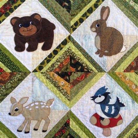 Forest Friends: Hide & Seek Applique Quilt Pattern - Etsy | Forest ...