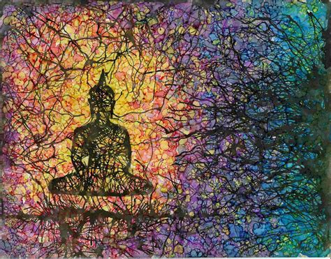 Zen Buddha Abstract Painting Giclee Art Print by sarahmerrill