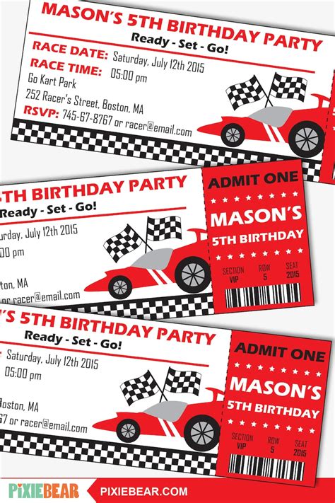 Race Car Invitation Race Car Birthday Invitation Racing - Etsy