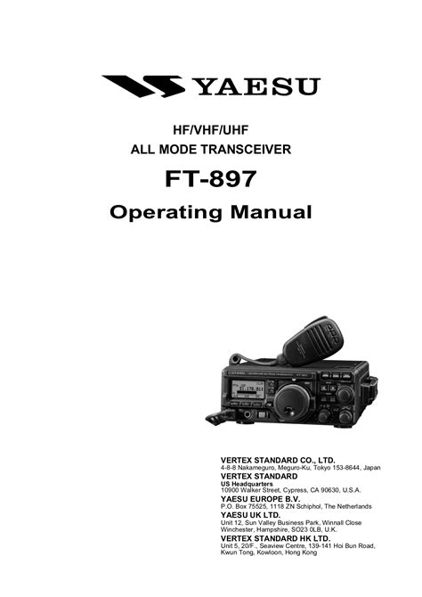 Download free pdf for Yaesu FTDX-9000D HF Transceiver Other manual