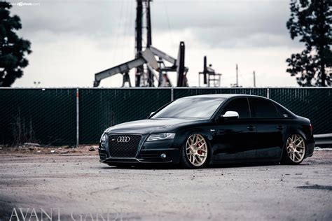 Luxurious Black Audi S4 Rocking Bronze Avant Garde Wheels — CARiD.com ...