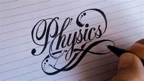 Beautiful English Calligraphy Art Physics Writing | Calligraphy writing styles, English ...