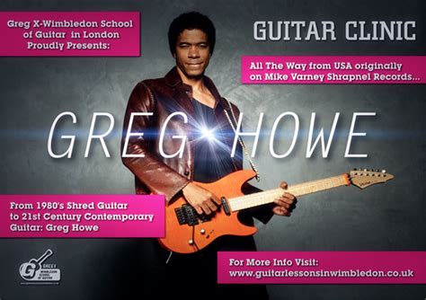 Greg Howe Guitar Clinic London,Wimbledon School of Guitar, posterLogo,Graphic- Design- London