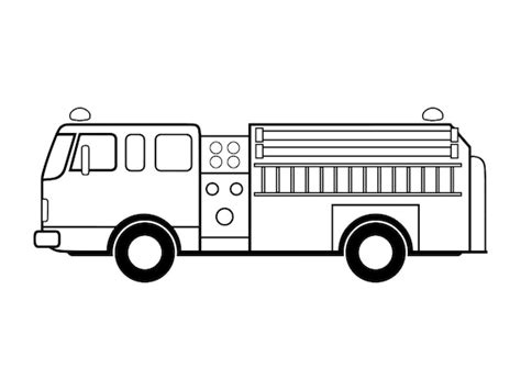 Fire Truck Outline SVG Firetruck Svg Fire Engine SVG Fire - Etsy