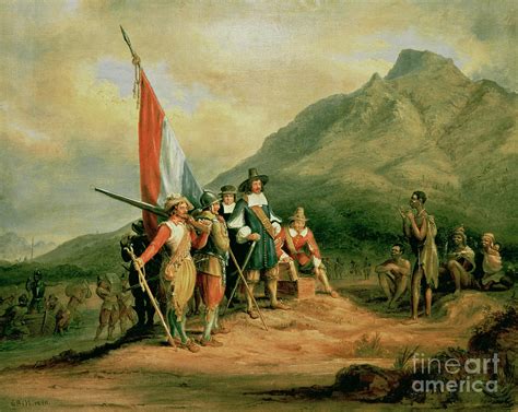 The Landing Of Jan Van Riebeeck Painting by Charles Bell - Fine Art America