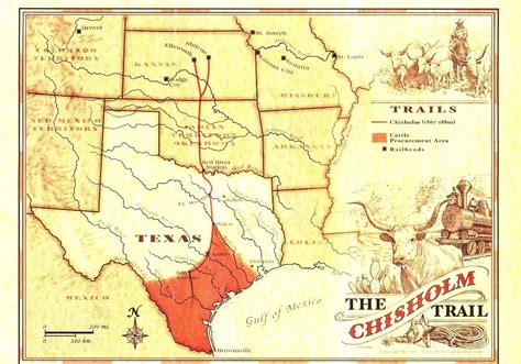 Chisholm Trail - Texas And Kansas