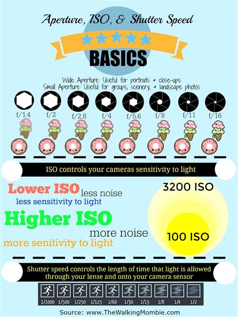 Aperture, ISO, & Shutter Speed Beginner Photography Basics Printable ...