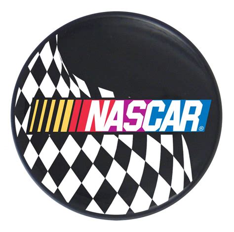 NASCAR Logo w/ Checkered Flag on Black - Steering Creations Inc.