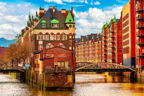 The Warehouse District Speicherstadt during Spring in Hamburg, Germany ...