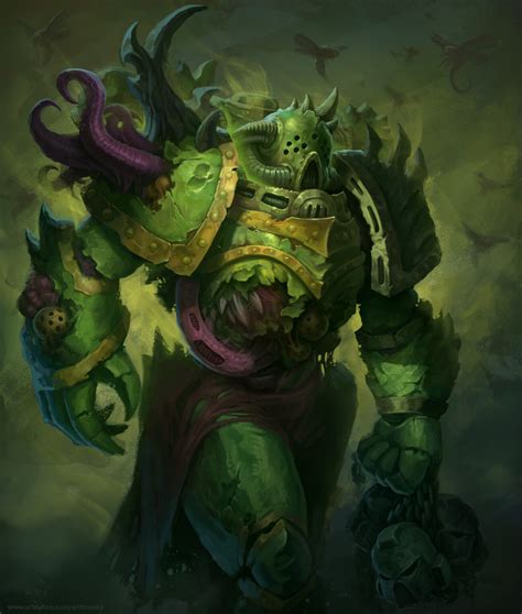 ArtStation - Plague Marine (WH40k fanart), Anton Antonesky | Warhammer, Warhammer 40k, Warhammer ...