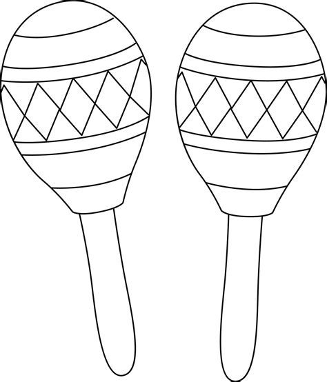 Mardi Gras Maracas Isolated Coloring Page 15656286 Vector Art at Vecteezy