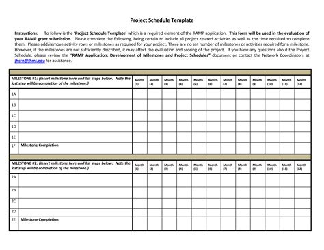 Monthly Task Schedule Template | PDF Template