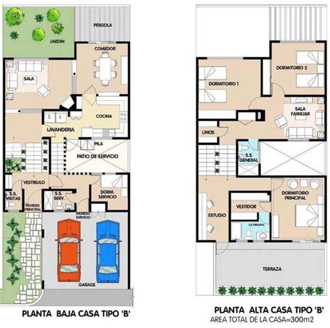 Planos de casas minimalistas - Una planta, dos plantas