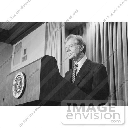 Picture of Jimmy Carter Giving a Speech Regarding the Iran Hostage ...