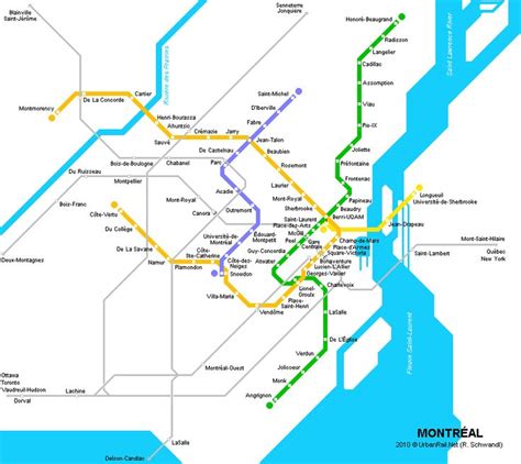 Montreal metro map | Underground map, Subway map, Montreal