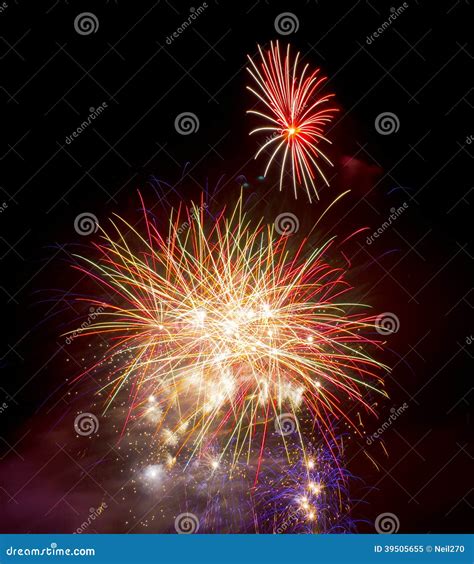 Fireworks on November 5th Guy Fawkes Night Stock Image - Image of colourful, fawkes: 39505655