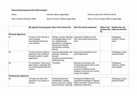 Individual Development Plan Template Lovely Personal Development Plan ...