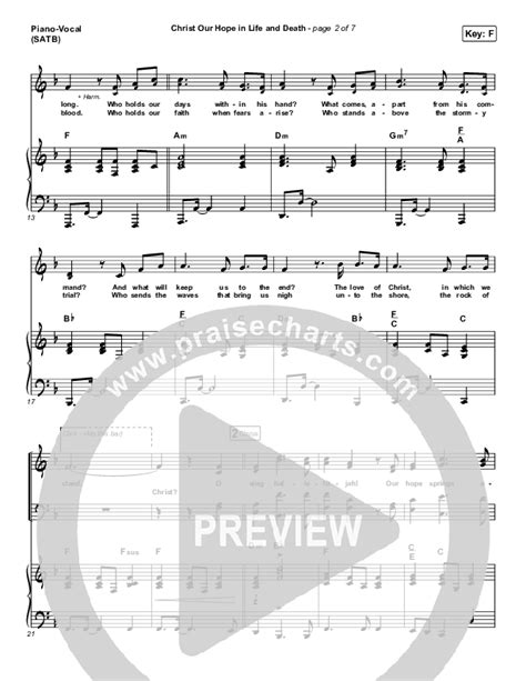 Christ Our Hope In Life And Death Sheet Music PDF (Matt Papa / Keith & Kristyn Getty) - PraiseCharts