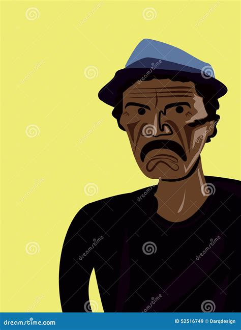 Sad old man stock illustration. Illustration of lipstick - 52516749