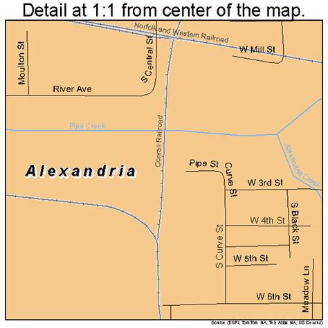 Alexandria Indiana Street Map 1800910