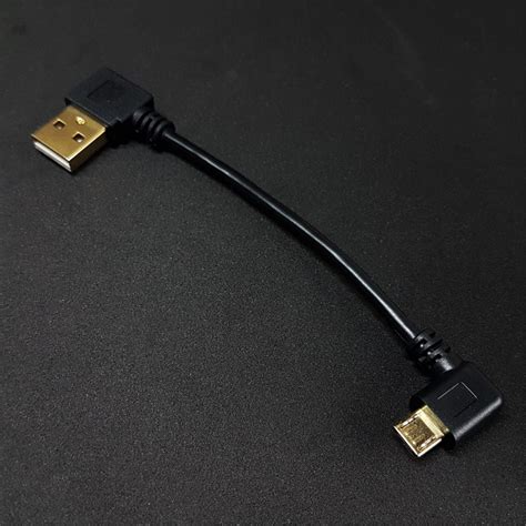 Right Angle Micro USB Cable - USB 2.0 A-Male to Micro B - Sixfab