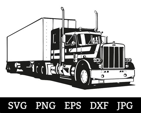 Free 83 Svg Simple Semi Truck Outline SVG PNG EPS DXF File