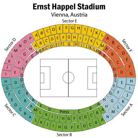 Ernst happel stadion map - Map of ernst happel stadium (Austria)