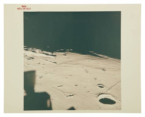 [APOLLO 11] THE SURFACE OF THE MOON FROM THE LUNAR MODULE. VINTAGE NASA "RED NUMBER" PHOTOGRAPH ...