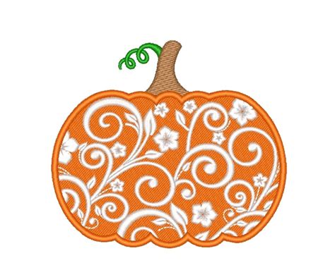 Pumpkin Embroidery Design - Etsy