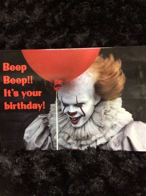 Horror birthday card greeting card halloween It | Etsy | Happy birthday halloween, Birthday ...