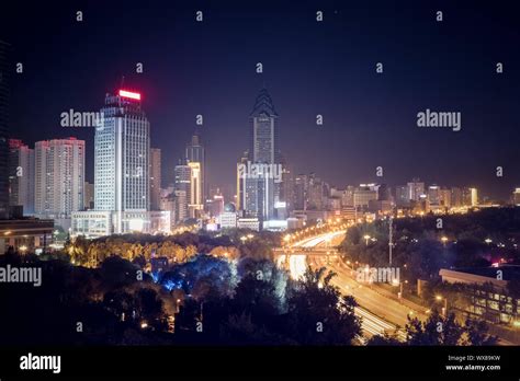 urumqi cityscape at night Stock Photo - Alamy