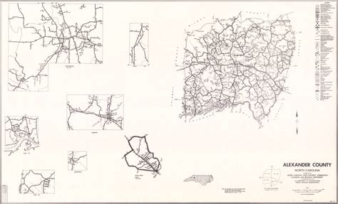 1972 Road Map of Alexander County, North Carolina