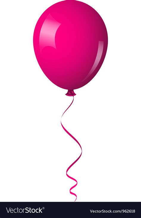 Pink shiny balloon Royalty Free Vector Image - VectorStock