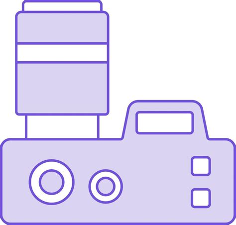 Illustration of Camera Icon In Purple And White Color. 24191891 Vector ...