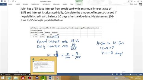 How to calculate Credit Card Interest - YouTube