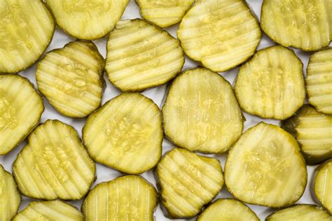 Slices of cucumber pickles stock photo. Image of texture - 106787246