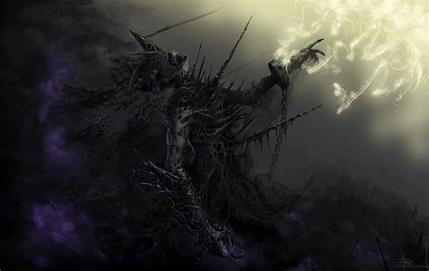 1366x768px | free download | HD wallpaper: darkness, monster, art, chain, shackles | Wallpaper Flare