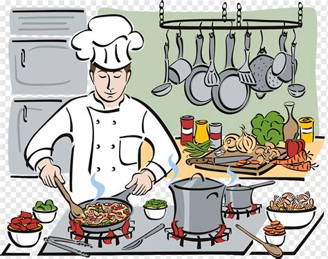 Chef cocinando comida cocinando, cocina, comida, aparato de cocina png | PNGWing