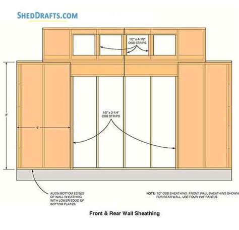 12×16 Gable Storage Shed Building Plans Blueprints For Timber Shed Shed ...