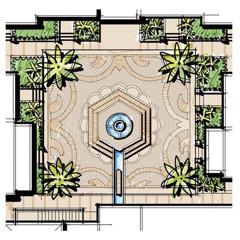Fountain | Landscape architecture drawing, Landscape design drawings, Site plan design