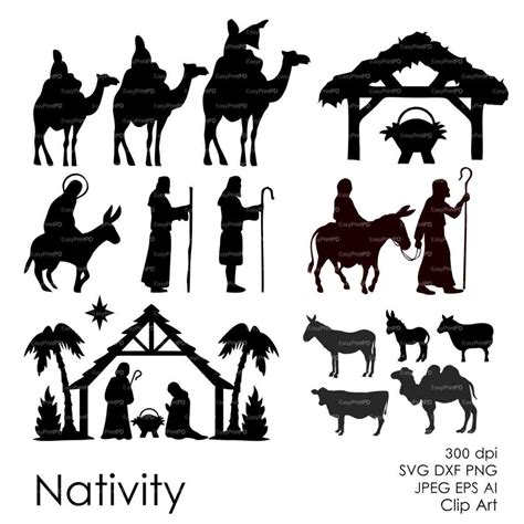 Nativity Clipart Black And White Free | Free download on ClipArtMag