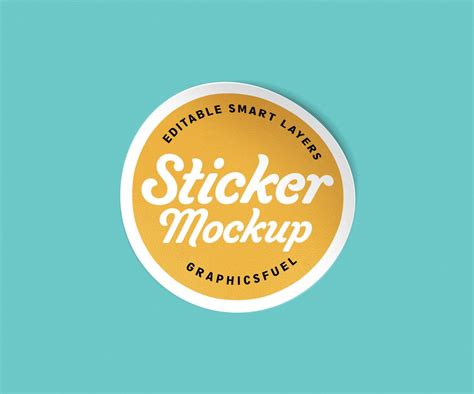 Sticker Mockup Set - Graphicsfuel